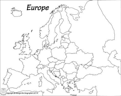 Free Printable Blank Map Of Europe
