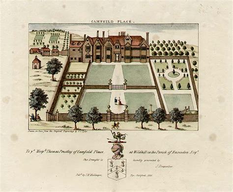 Hertfordshire Stately Houses Antique Prints Maps