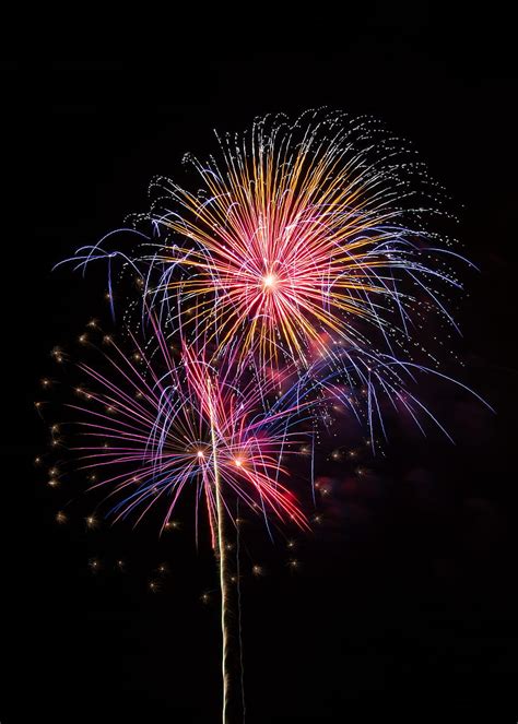 Holidays Salute Shine Light Sparks Multicolored Motley Fireworks