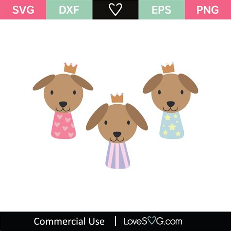 Cute Little Dogs Svg Cut File