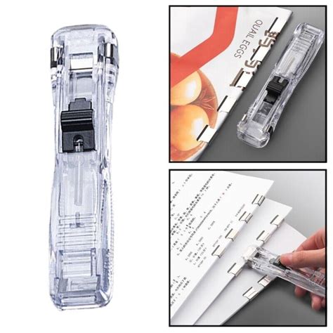Clamp Stapler Handheld Clam Clip Dispensers Paper Clip Dispenser For