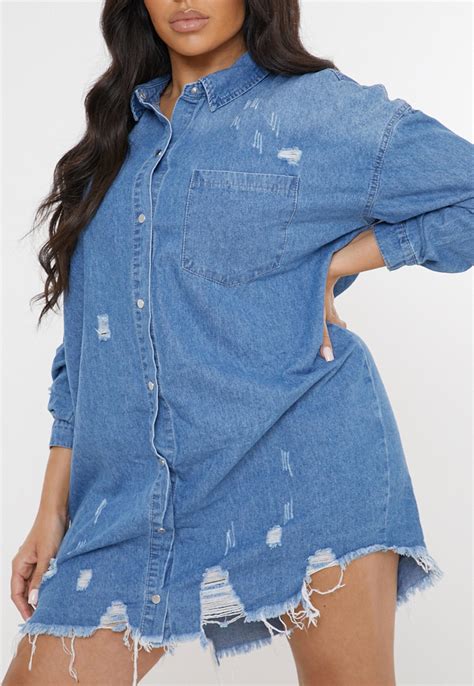 plus-size-blue-oversized-denim-shirt-dress-missguided