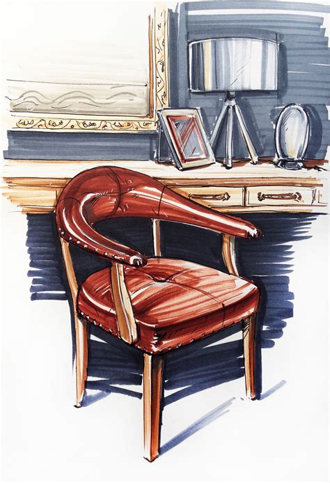 Sketch Furniture Design Sketches Drawing Furniture Vintage Bedroom