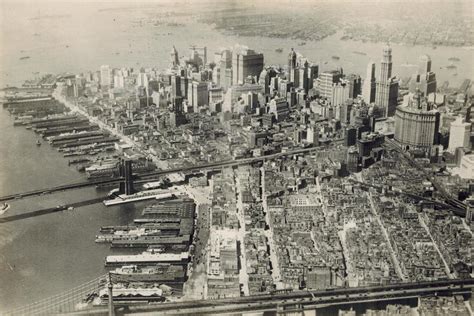 Aerial View Of Lower Manhattan Late 1920s Nyc