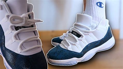 Jordan brand is celebrating 25 years of the air jordan 11, introducing the xi jubilee and the xi adapt. HOW TO LACE JORDAN 11 LOWS 3 WAYS W ON FEET / SAM-ALXR ...