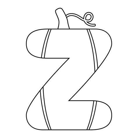 Coloring Page With Letter Z For Kids 12746825 Vector Art At Vecteezy