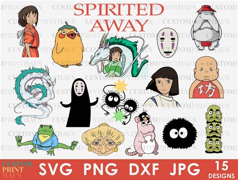 Spirited Away Studio Ghibli Colored Svg And Png Design Etsy Uk