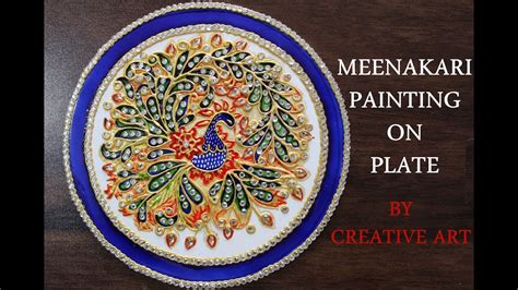 Meenakari Painting On Plate Youtube