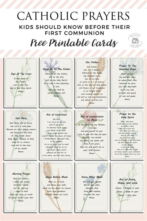 Printable First Communion Prayers Printable Word Searches