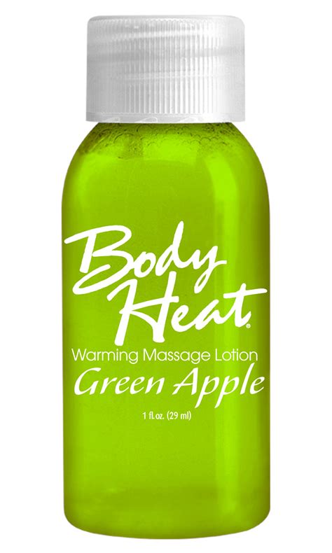 body heat warming massage lotion green apple pleasure