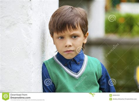 Fashionable Little Boy Outdoor At The Nice Summer Day Stock Image