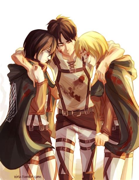 Years later the asian clan tattoo symbol on mikasa's arm comes into play. Eren, Mikasa and Armin. Shingeki no Kyojin. Attack on ...