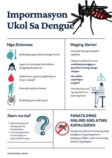 Dengue Infographics Impormasyon Ukol Sa Dengue Panatilihing Malinis