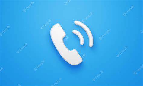 Premium Photo Minimal Phone Call Symbol On Blue Background 3d Rendering