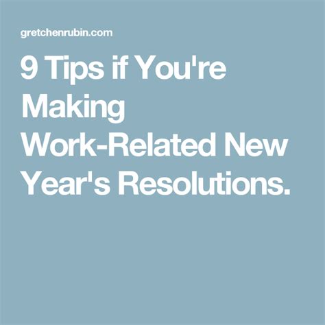 9 Tips If Youre Making Work Related New Years Resolutions New