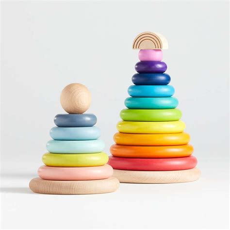 Small Wooden Baby Stacking Rings Reviews Crate And Kids Baby Colors