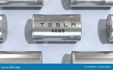 Lithium Ion Metal 4680 Tesla Battery With Logo One High Capacity