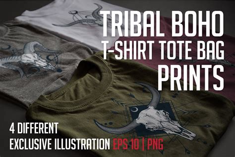 tribal-skull-set-boho-style-tribal-skull,-boho-fashion,-tribal