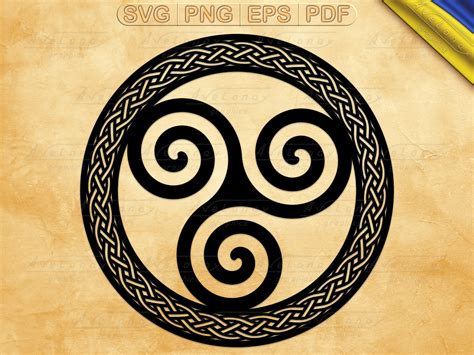 Triskele Svg Triple Spiral Png Triskelion Svg Celtic Etsy Uk