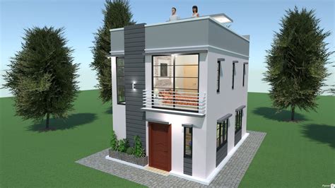 3 Storey House With Roof Deck Design