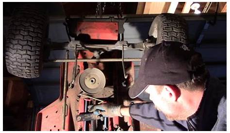 scotts riding mower 1999-2001 drive belt routing and installation - YouTube