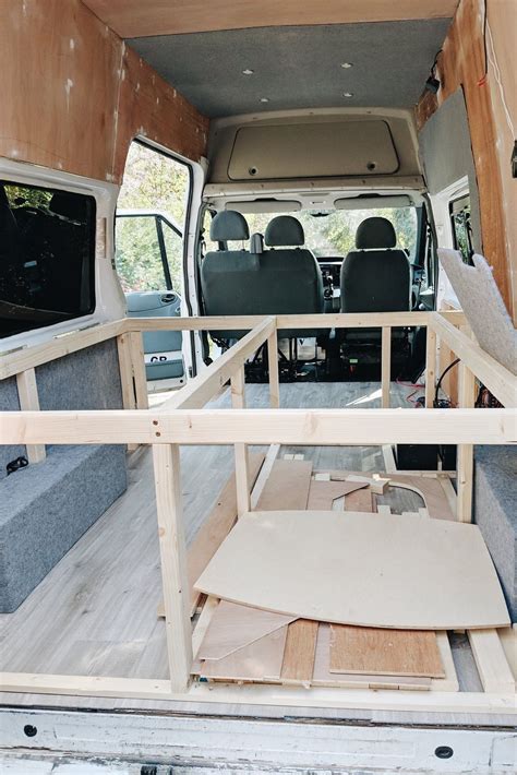 How To Build A Bed Frame And Cabinets In Your Camper Van Vanlifer