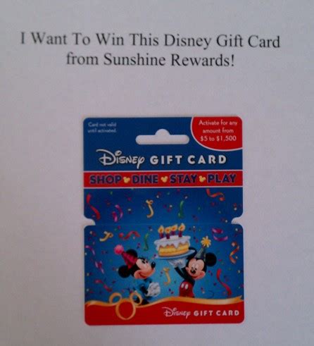 We did not find results for: Disney Gift Card Pinterest Contest | Sunshine Rewards ...