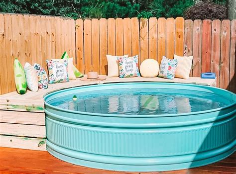 Stock Tank Pools Are The New Summer Trend Cowgirl Magazine Backyard Spaces Small Backyard