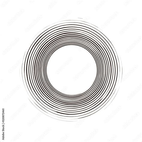 Lines In Circle Form Spiral Vector Illustration Technology Round