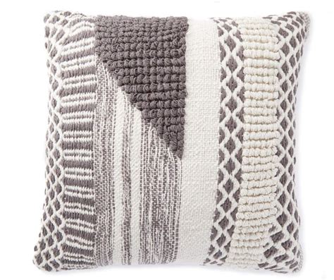 Broyhill Woody Stripe Gray And Ivory Throw Pillow Big Lots