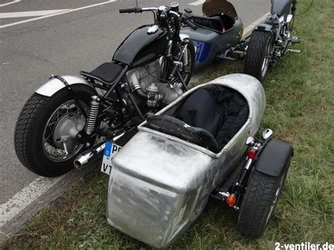Bmw Airhead Custom With Raw Metal Sidecar Sidecar Bike With Sidecar