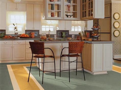 Modern kitchen vinyl floor is made from recycled materials and due to the way it's constructed, it looks better, feels better and lasts longer. Linoleum Makes a Comeback | HGTV