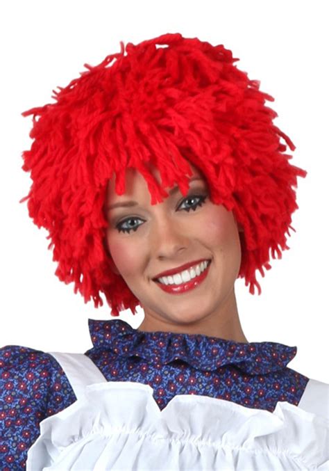 red rag doll wig