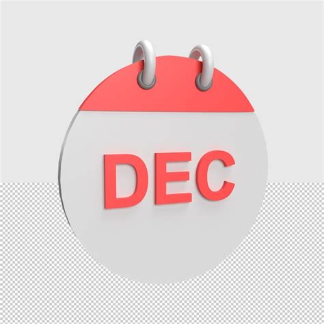 Premium Psd 3d December Calendar Rendered Object Illustration