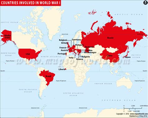 Map Of Countries Involved In Ww1 My Life