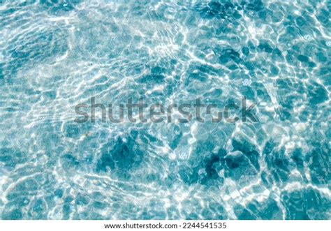 Crystal Clear Water Background Blue Clear Stock Photo 2244541535