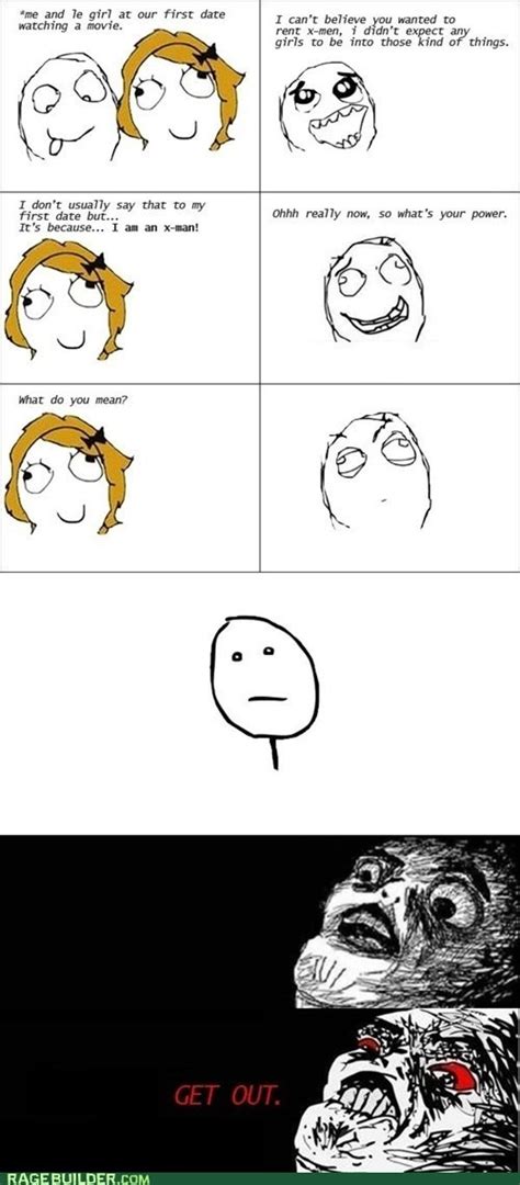 Get Out Rage Comics X Men Funny