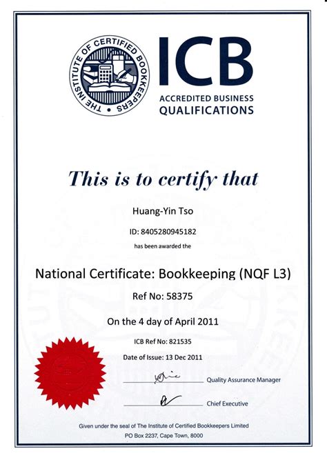 Nqf Level 3 Icb Certificate
