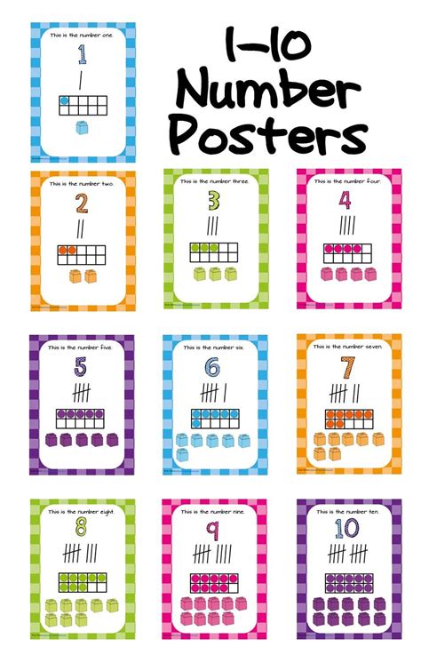 Number Posters 1 10 Number Poster Digital Learning