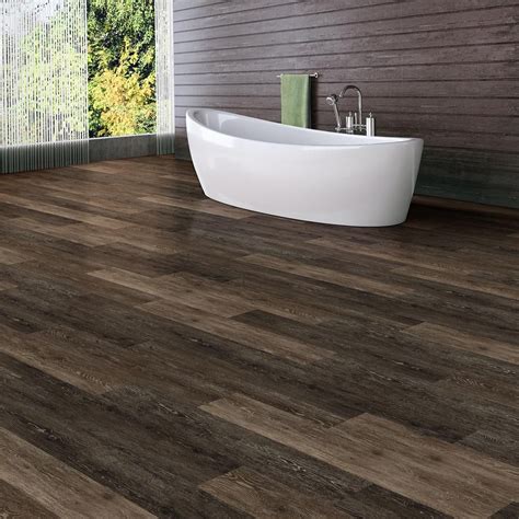 Trafficmaster Khaki Oak Dark 6 In X 36 In Luxury Vinyl Plank Flooring