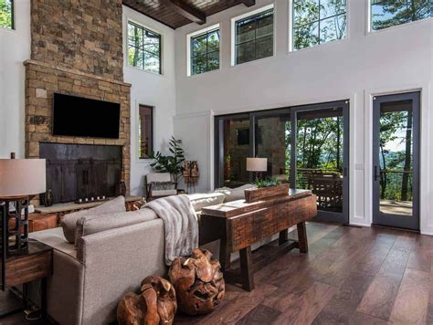 Inviting Modern Mountain Home Surrounded By Forest In North Carolina