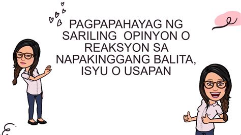 Linangin Ibigay Ang Iyong Sariling Reaksyon Ukol Sa Mga Pangungusap Na