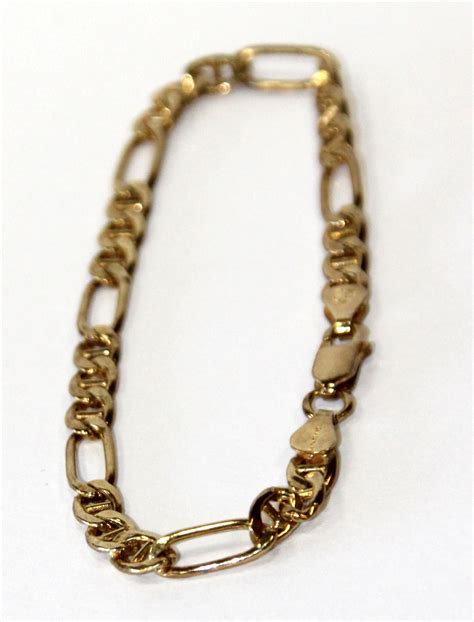 14k Gold Chain Link Bracelet Property Room