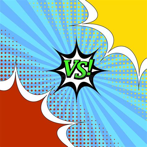 Comic Book Versus Template Stock Vector Illustration Of Expression