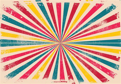 Colorful Grunge Sunburst Background Vector Art Design Vector Art