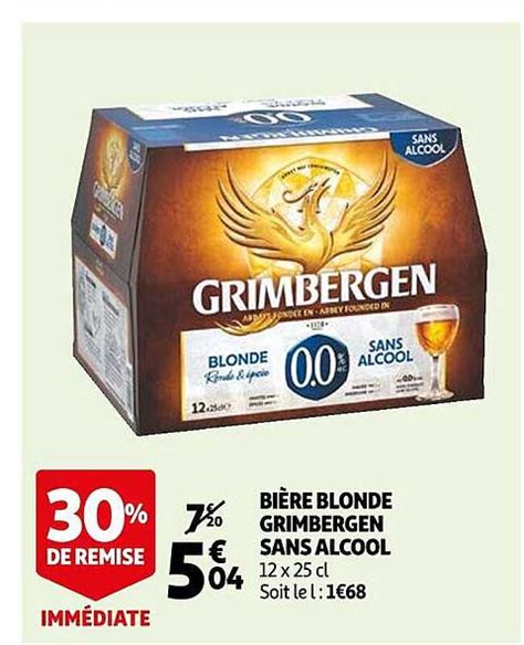 Promo Bière Blonde Grimbergen Sans Alcool Chez Auchan Icataloguefr