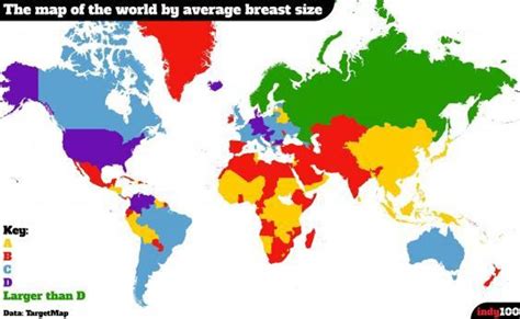 The Map Of The World According To Breast Size Indy100 Indy100