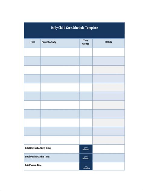 schedule examples    xls examples