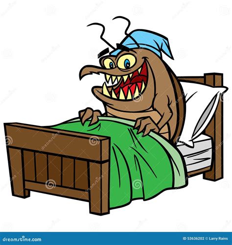 Bed Bug In Bed Stock Vector Illustration Of Teeth Insect 53636202
