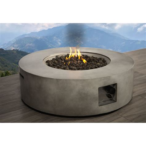 Propanenatural Gas Fire Pit Table 36 Round Cast Concrete